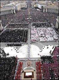 The funeral of Pope John Paul II in Saint Peter's Square